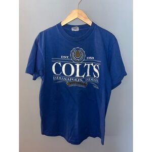 Vintage Indianapolis Colts T-Shirt NFL Football Blue Mens Size Large